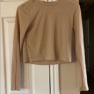 Tan, long sleeve top